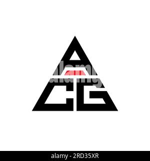Logo de lettre triangle ACG avec forme de triangle. Monogramme de logo triangle ACG. Modèle de logo vectoriel triangle ACG avec couleur rouge. ACG triangul Illustration de Vecteur
