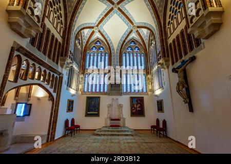 Intérieur du palais épiscopal d'Astorga conçu par le célèbre architecte moderniste catalan Antoni Gaudí. Astorga (León), Espagne. Banque D'Images