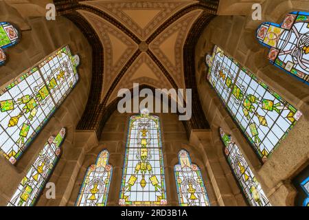 Intérieur du palais épiscopal d'Astorga conçu par le célèbre architecte moderniste catalan Antoni Gaudí. Astorga (León), Espagne. Banque D'Images