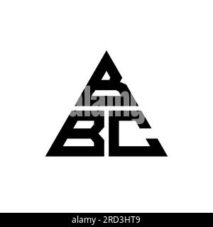 Logo de lettre triangle BBC avec forme de triangle. Monogramme de conception de logo triangle BBC. Modèle de logo vecteur triangle BBC avec couleur rouge. BBC triangul Illustration de Vecteur