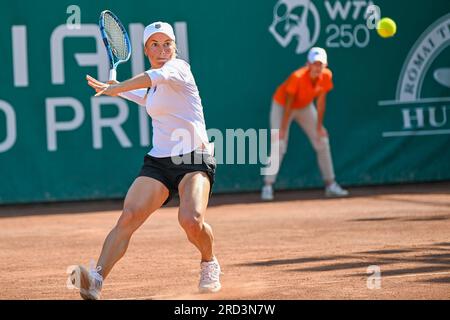 Budapest, Hongrie. 18 juillet 2023. Yulia Putintseva (KAZ) lors de la deuxième journée du Grand Prix de tennis de Hongrie WTA250 le 18 juillet 2023 au Romai Teniszakademia, Budapest, Hongrie crédit : Independent photo Agency/Alamy Live News Banque D'Images