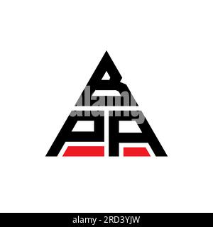 Logo de lettre triangle BPA avec forme de triangle. Monogramme de logo triangle BPA. Modèle de logo vecteur triangle BPA avec couleur rouge. BPA triangul Illustration de Vecteur