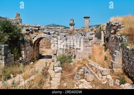 Antalya, Turquie - 15 juillet 2023 : ruines de l'ancienne ville de Xanthos Banque D'Images