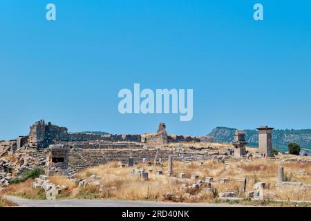 Antalya, Turquie - 15 juillet 2023 : ruines de l'ancienne ville de Xanthos Banque D'Images