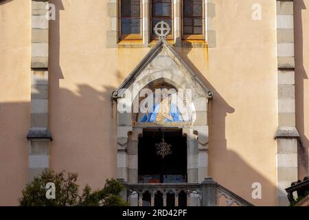 Rue à Castellane, route Napoleon, Gorges du Verdon, Alpes-de-haute-Provence, Provence-Alpes-Côte d’Azur, France, Banque D'Images