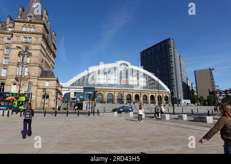 Liverpool Lime Street Station, Merseyside, Royaume-Uni, la plus ancienne station terminus du monde encore en activité Banque D'Images