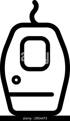 Épilateur électrique pour icône vectorielle de jambes. Icône plate isolée du dépilateur Illustration de Vecteur