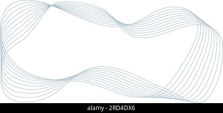 Lignes de courbe une couleur fond minimal avec espace de copie, technologie et concept de géométrie Illustration de Vecteur