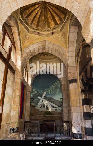 Vue verticale de la 3e gare de via Dolorosa dans le Patriarcat arménien de Jérusalem, quartier arménien de la vieille ville de Jérusalem, Israël Banque D'Images