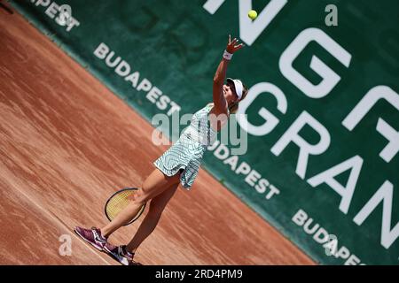 Budapest, Hongrie centrale, Hongrie. 18 juillet 2023. FANNY STOLLAR de Hongrie en action lors du GRAND PRIX DE HONGRIE - Budapest - Womens tennis, WTA250 (crédit image : © Mathias Schulz/ZUMA Press Wire) USAGE ÉDITORIAL SEULEMENT! Non destiné à UN USAGE commercial ! Crédit : ZUMA Press, Inc./Alamy Live News Banque D'Images