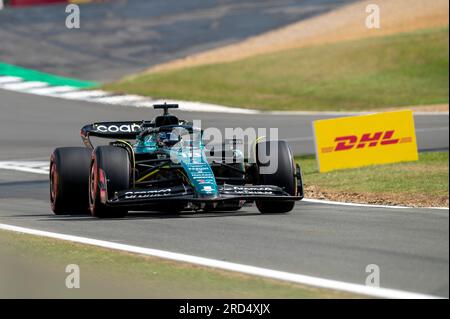 Silverstone, Royaume-Uni - Vendredi 7 juillet 2023 - FORMULE 1 ARAMCO GRAND PRIX DE GRANDE-BRETAGNE 2023 - lance Stroll (Canada) - Aston Martin Aramco Cognizant F1 Team Banque D'Images