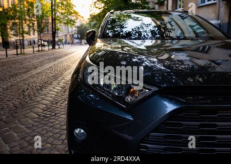 Lviv, Ukraine - 15 juillet 2023 : gros plan de la voiture Toyota Banque D'Images