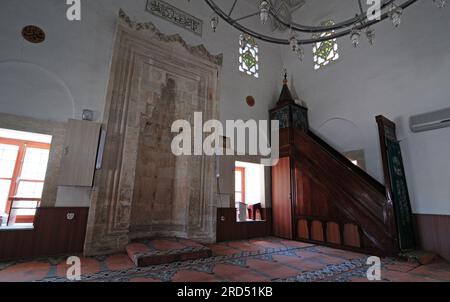 La mosquée Hacerzade Ibrahim Bey a été construite en 1406 à Malkara, en Turquie. Banque D'Images