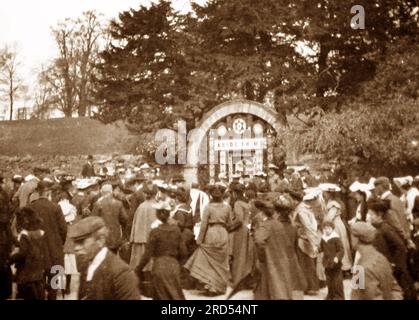 Hall Well, Well dressing, Tissington, en 1904 Banque D'Images