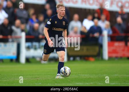 18 juillet 2023 ; New Dundas Park, Bonnyrigg, Midlothian, Écosse : Scottish Viaplay Cup Group E football, Bonnyrigg Rose contre Dundee ; Lyall Cameron de Dundee Banque D'Images