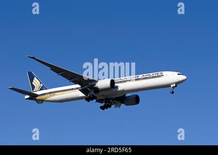 Aircraft Singapore Airlines, Boeing 777-300ER, 9V-SWV Banque D'Images