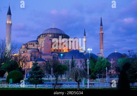 Sainte-Sophie, Ahmed, parc Sultan Ahmet, Istanbul, Turquie Banque D'Images