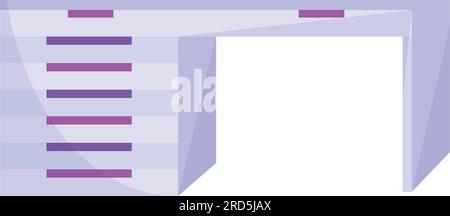 Vecteur d'icône de table de bureau colorée isolée Illustration de Vecteur