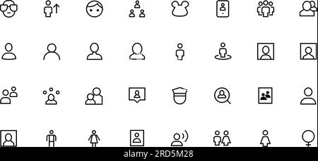 Jeu d'icônes vectorielles associées à l'utilisateur. Homme, femme, enfant, profil, gay, illustration vectorielle enceinte Illustration de Vecteur