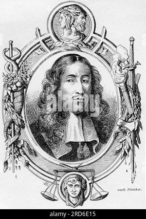 De Witt, Johan, 24.9.1625 - 20.8,1672, politicien néerlandais, Grand pensionnaire de Hollande 1653 - 1672, LE DROIT D'AUTEUR N'A PAS ÉTÉ EFFACÉ Banque D'Images