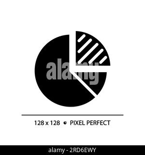 Icône de glyphe noir de graphique circulaire Illustration de Vecteur