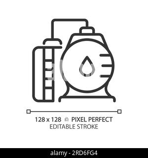 Icône linéaire raffinerie de pétrole Illustration de Vecteur