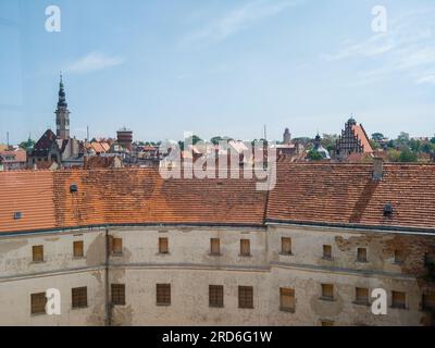 Jawor, Pologne : les bâtiments et l'architecture d'une petite ville historique de Jawor Banque D'Images