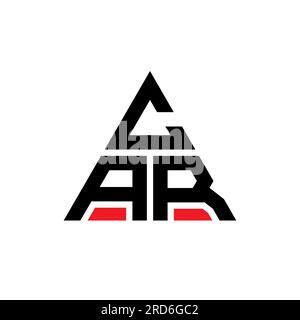 Logo de lettre triangle DE VOITURE avec forme de triangle. Monogramme de conception de logo de triangle DE VOITURE. Modèle de logo vectoriel de triangle DE VOITURE avec la couleur rouge. VOITURE triangul Illustration de Vecteur