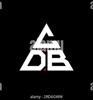 Logo de lettre triangle CDB avec forme de triangle. Monogramme de logo triangle CDB. Modèle de logo vecteur triangle CDB avec couleur rouge. CDB triangul Illustration de Vecteur