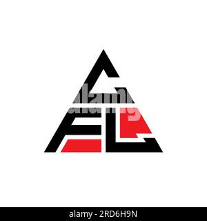 Logo de lettre triangle CFL avec forme de triangle. Monogramme de logo triangle CFL. Modèle de logo vectoriel triangle CFL avec couleur rouge. CFL triangul Illustration de Vecteur