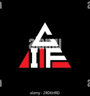Conception de logo de lettre triangle CIF avec forme de triangle. Monogramme de conception de logo triangle CIF. Modèle de logo vecteur triangle CIF avec la couleur rouge. CIF triangul Illustration de Vecteur
