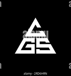 Logo de lettre triangle CGS avec forme de triangle. Monogramme de logo triangle CGS. Modèle de logo vectoriel de triangle CGS avec la couleur rouge. CGS triangul Illustration de Vecteur