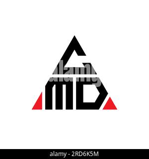 Design de logo de lettre triangle CMD avec forme de triangle. Monogramme de conception de logo triangle CMD. Modèle de logo vecteur triangle CMD avec la couleur rouge. CMD triangul Illustration de Vecteur