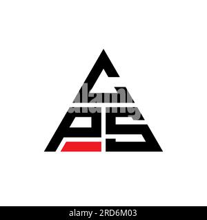 Logo CPS en forme de triangle. Monogramme de logo triangle CPS. Modèle de logo vecteur triangle CPS avec couleur rouge. CPS triangul Illustration de Vecteur