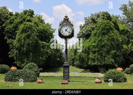 Cismigiu Gardens, vastes jardins de style anglais entourant un lac de navigation et le plus ancien et le plus grand parc de Bucarest, Roumanie Banque D'Images