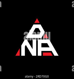 Logo de lettre triangle d'ADN avec forme de triangle. Monogramme de logo de triangle d'ADN. Modèle de logo de vecteur de triangle d'ADN avec la couleur rouge. ADN triangul Illustration de Vecteur