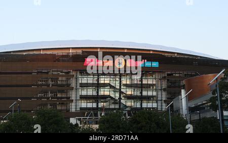 Sydney, Australie. 19 juillet 2023. Une vue générale du stade de football de Sydney, connu commercialement sous le nom de stade Allianz, avant la coupe du monde féminine de la FIFA 2023 qui débutera le 20 juillet, organisée conjointement par l'Australie et la Nouvelle-Zélande. Crédit : Isabel Infantes/Empics/Alamy Live News Banque D'Images