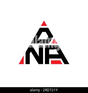 Logo de lettre triangle d'ADN avec forme de triangle. Monogramme de logo de triangle d'ADN. Modèle de logo de vecteur de triangle d'ADN avec la couleur rouge. ADN triangul Illustration de Vecteur