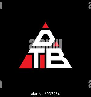 Conception de logo de lettre triangle DTB avec forme de triangle. Monogramme de conception de logo triangle DTB. Modèle de logo vecteur triangle DTB avec couleur rouge. DTB triangul Illustration de Vecteur