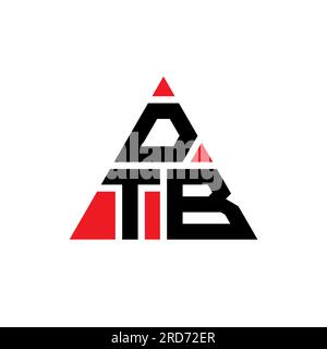 Conception de logo de lettre triangle DTB avec forme de triangle. Monogramme de conception de logo triangle DTB. Modèle de logo vecteur triangle DTB avec couleur rouge. DTB triangul Illustration de Vecteur