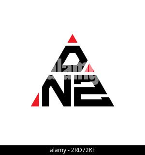 Logo de lettre triangle DNZ avec forme de triangle. Monogramme de logo triangle DNZ. Modèle de logo vectoriel de triangle DNZ avec la couleur rouge. DNZ triangul Illustration de Vecteur