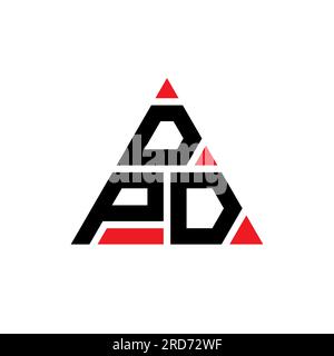 Logo de lettre triangle DPD avec forme de triangle. Monogramme de logo triangle DPD. Modèle de logo vectoriel triangle DPD avec couleur rouge. DPD triangul Illustration de Vecteur