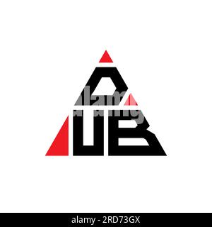 Logo lettre triangle DUB en forme de triangle. Monogramme de logo triangle DUB. Modèle de logo vecteur triangle DUB avec couleur rouge. DUB triangul Illustration de Vecteur