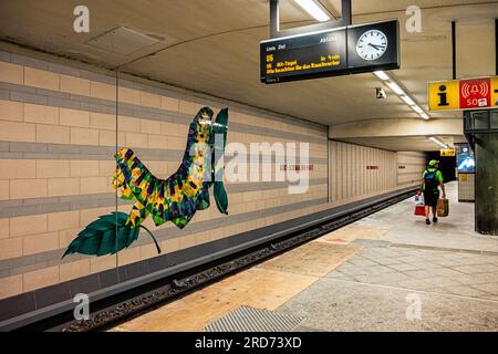 U Kurt Schumacher Platz, métro U-bahn Station, Reinickendorf, Berlin, Allemagne Banque D'Images