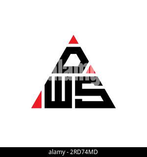 Logo DWS de lettre triangle avec forme de triangle. Monogramme de logo triangle DWS. Modèle de logo vecteur triangle DWS avec couleur rouge. DWS triangul Illustration de Vecteur