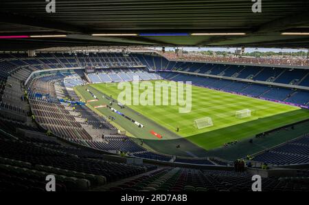 Edimbourg, Royaume-Uni. 19 juillet 2023. La scène est prête pour le match amical de pré-saison au Murrayfield Stadium, Édimbourg. Le crédit photo devrait se lire : Neil Hanna/Sportimage crédit : Sportimage Ltd/Alamy Live News Banque D'Images