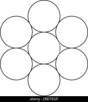 Oeuf de vie. Eléments de conception vectoriels de géométrie effrayée. ligne fine géométrique. isolé sur fond blanc. le monde de la géométrie avec notre complexe Illustration de Vecteur