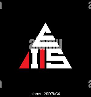 Logo de lettre triangle EIS avec forme de triangle. Monogramme de logo triangle EIS. Modèle de logo vecteur triangle EIS avec couleur rouge. EIS triangul Illustration de Vecteur