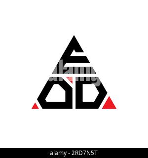 Logo de lettre triangle EOD avec forme de triangle. Monogramme de conception de logo de triangle d'EOD. Modèle de logo vecteur triangle EOD avec couleur rouge. EOD triangul Illustration de Vecteur