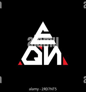 Logo de lettre triangle EQN avec forme de triangle. Monogramme de logo de triangle D'EQN. Modèle de logo vecteur triangle EQN avec la couleur rouge. EQN triangul Illustration de Vecteur